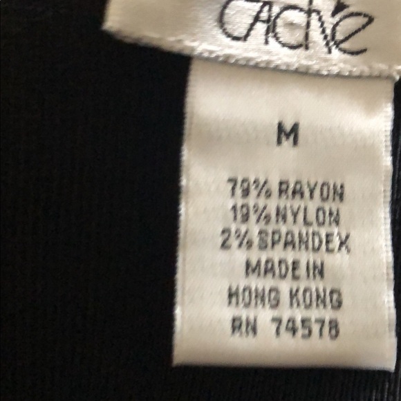 VTG Cache Black Dressy Sweater LS Zip Sleeve Sz. M Classy Elegant Dressy Work - Picture 5 of 5